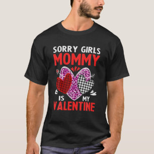 Sorry Girls Mummy Is My Valentine Red Plaid Toddle T-Shirt