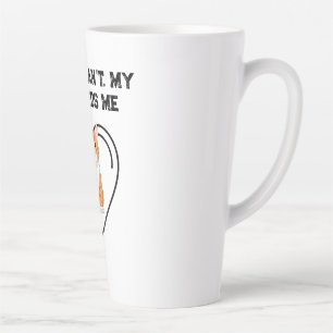 Sorry I Can’t My Cat Needs Me Funny Cat Shirt Latte Mug