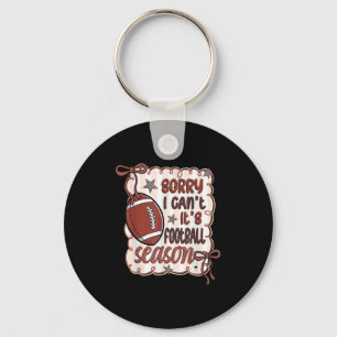 Sorry I Cant Its Football Season Retro Football Ga Key Ring