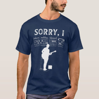 Sorry I DGAF Funny Hidden Message Guitar T-Shirt
