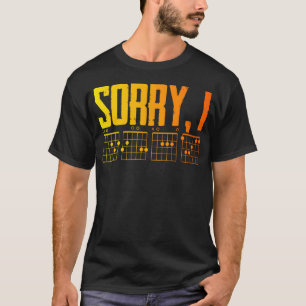 Sorry I Dgaf Hidden Message Guitar T-Shirt