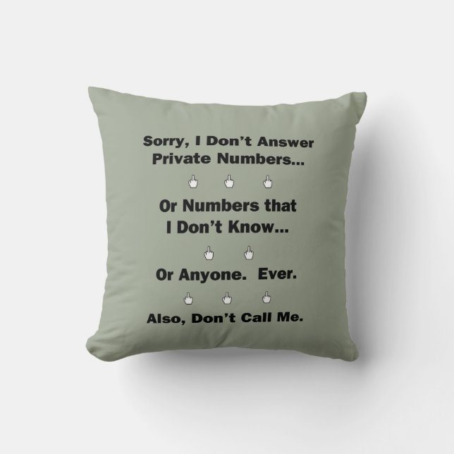 Sorry I Don't Answer Cushion (Front)