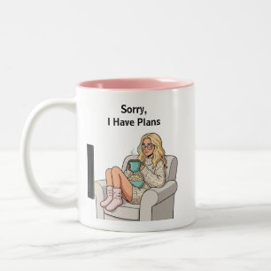 Sorry I Have Plans Funny Introvert Coffee Mug