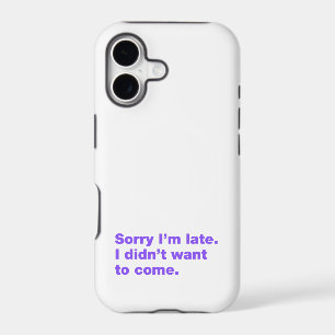 Sorry I’m late. I didn’t want to come