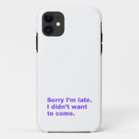 Sorry I’m late. I didn’t want to come