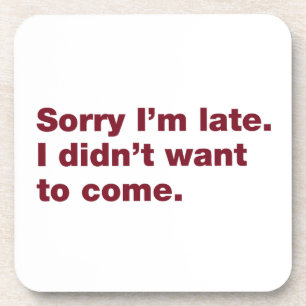 Sorry I’m late. I didn’t want to come Coaster