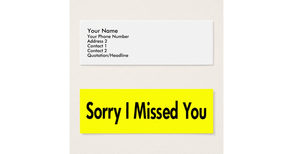 Sorry I Missed You Cards Zazzle 