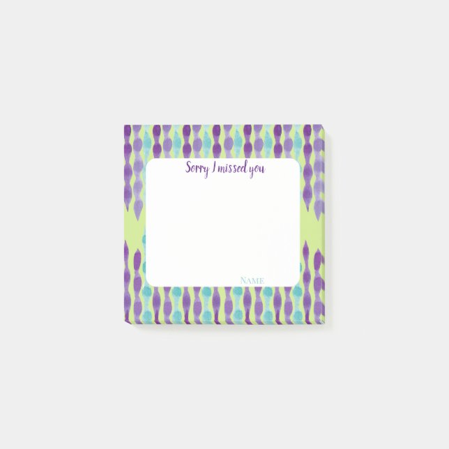 Sorry I missed you customize texts  Post-it Notes (Front)