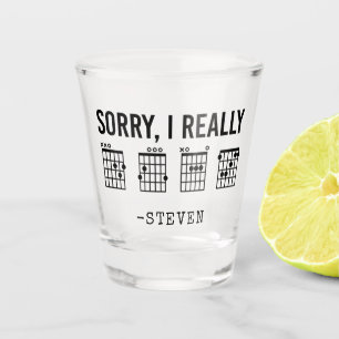Sorry, I Really DGAF Guitar Chords Funny Custom Shot Glass