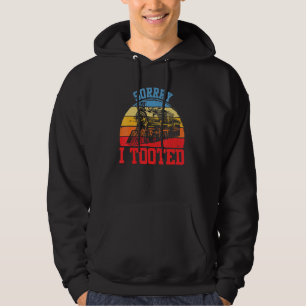 Sorry I Tooted Train Driver Railway Men Boys Kids Hoodie