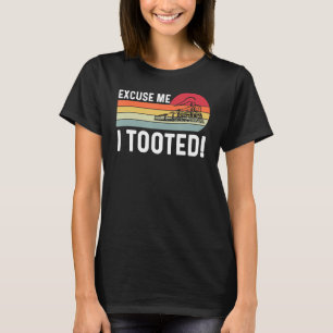 Sorry I Tooted Train Railfan Model Train Men Kids T-Shirt