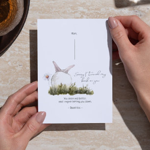 Sorry I Turned My Back Apology Card