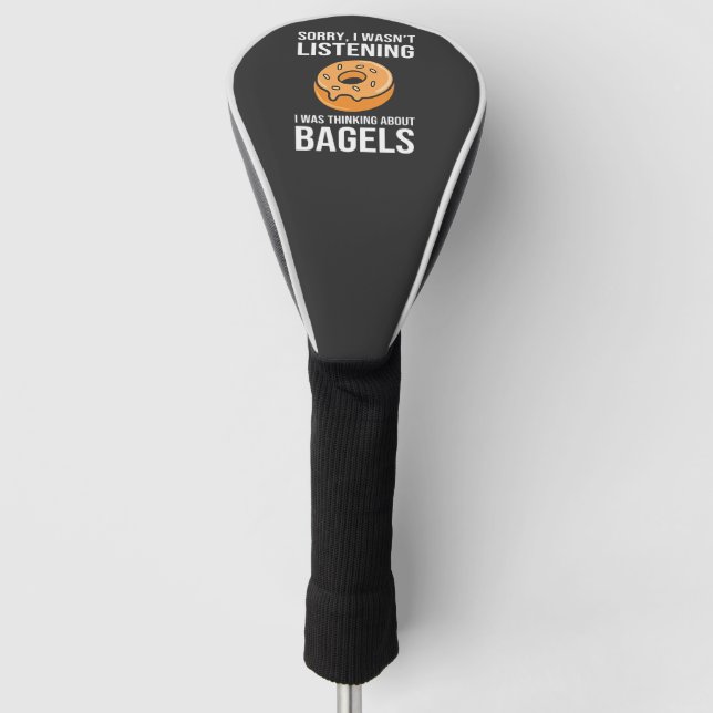 Sorry I Was thinking about Bagels Jewish Hanukkah Golf Head Cover (Front)