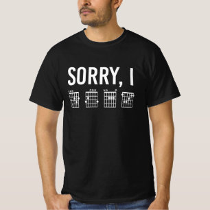 Sorry IDGAF Funny Guitar Chords Music Humour T-Shirt