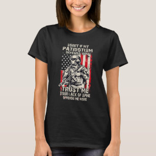 Sorry If My Patriotism Offends You Vintage Veteran T-Shirt