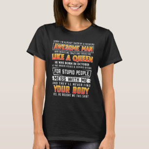 Sorry I'm Already Taken By An October Awesome Man T-Shirt