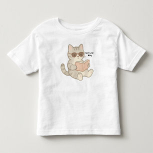 Sorry I'm Busy   Cozy Cat Bookworm Design Toddler T-Shirt