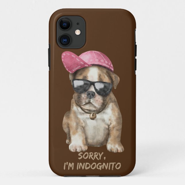 SORRY I'M INDOGNITO (English Bulldog) cute dog pup Case-Mate iPhone Case (Back)