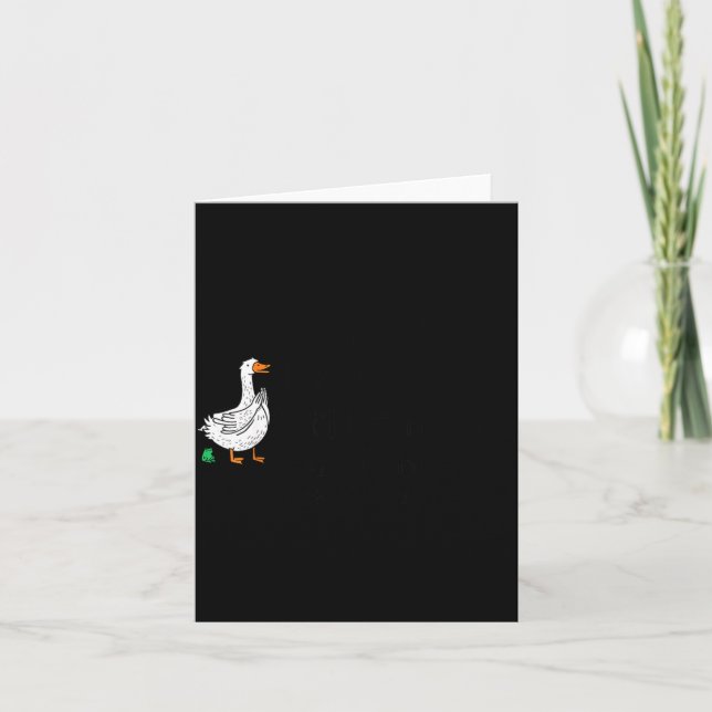 Sorry I'm Late Funny Goose Christian Bible Verse F Card (Front)