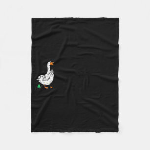 Sorry I'm Late Funny Goose Christian Bible Verse F Fleece Blanket