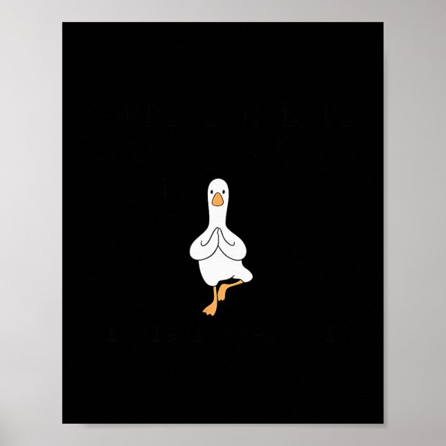 Sorry I'm Late Funny Goose Christian Bible Verse F Poster (Front)