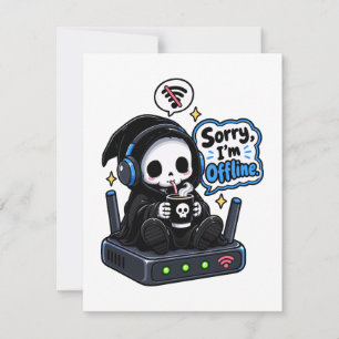 Sorry I'm offline introvert gamer humour Invitation