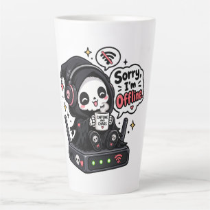 Sorry I'm offline introvert gamer humour Latte Mug