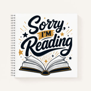 Sorry, I'm Reading Book Lover Typography Design