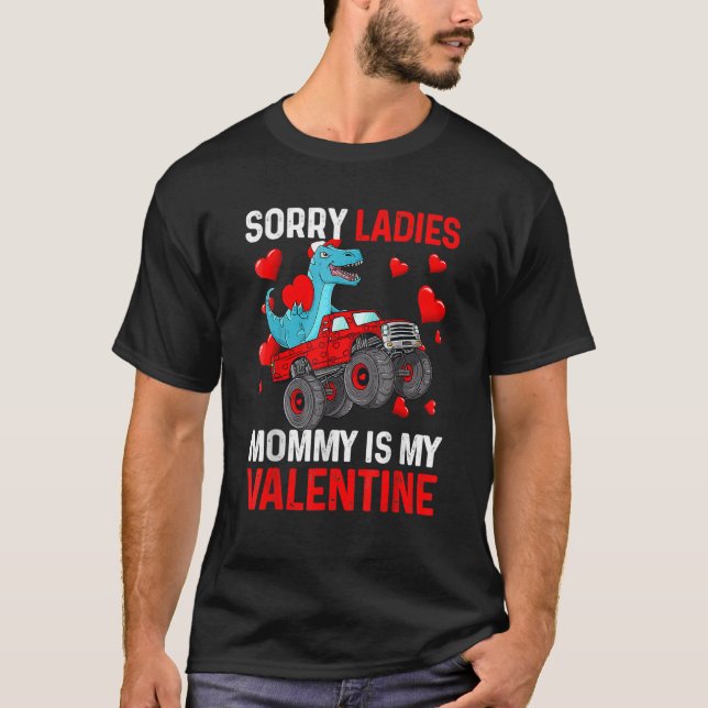 Sorry Ladies Mommy Is My Valentine Red Plaid Toddl T-Shirt (Front)