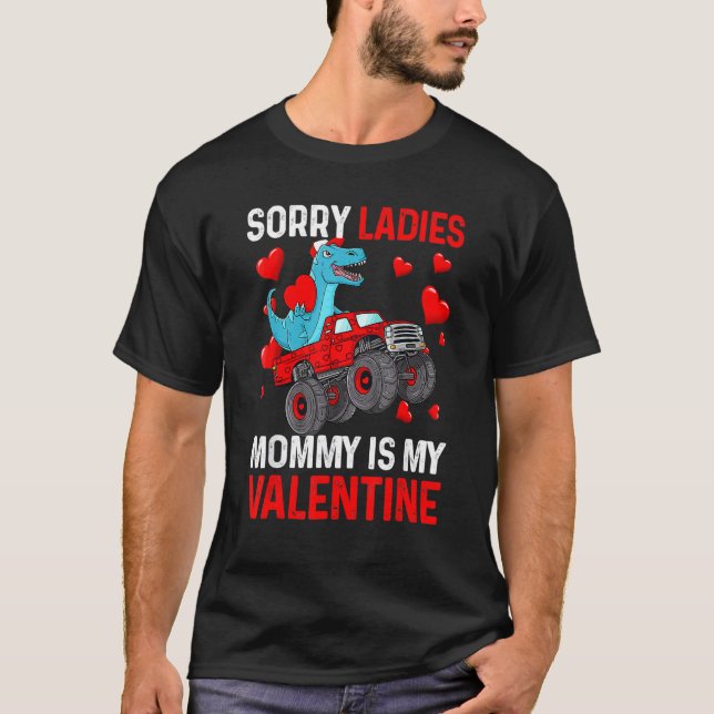 Sorry Ladies Mummy Is My Valentine Red Plaid Toddl T-Shirt (Front)
