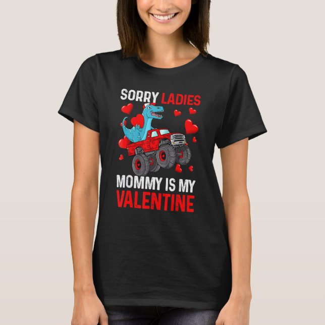 Sorry Ladies Mummy Is My Valentine Red Plaid Toddl T-Shirt (Front)
