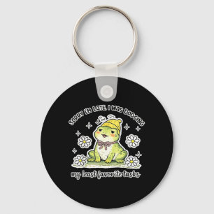 Sorry Late was Dodging Favourite Tasks Funny Frog Key Ring
