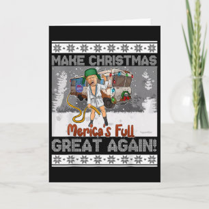 Sorry Merica's Full Funny Trump Mega Ugly Sweater Card