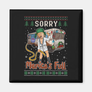 Sorry Merica's Full Funny Trump Mega Ugly Sweater Magnet