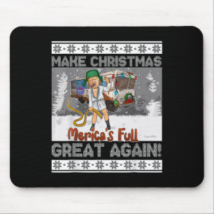 Sorry Merica's Full Funny Trump Mega Ugly Sweater Mouse Pad