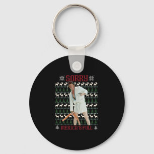 Sorry Merica's Full Funny Trump Ugly Christmas Key Ring