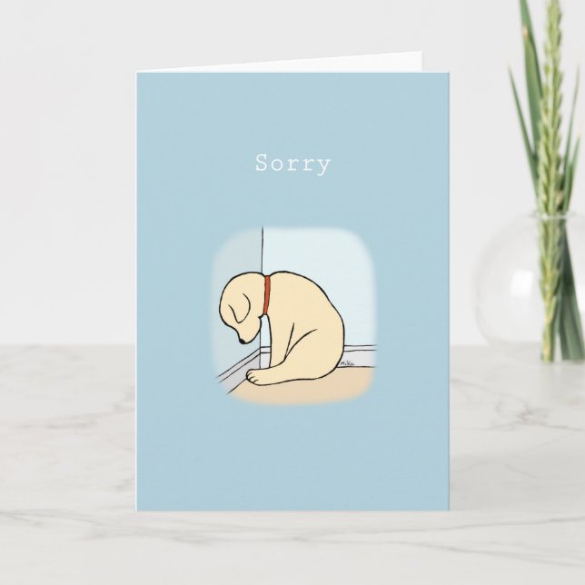 Sorry my bad Puppy apologies Please Forgive me Card (Front)