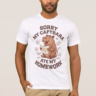 Sorry my capybara ate my homework T-Shirt