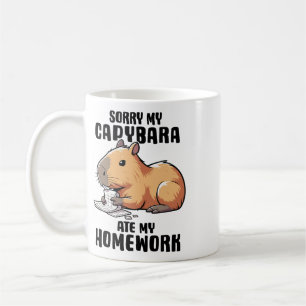 Sorry My Capyra Ate My Homework Funny Capyra Lover Coffee Mug