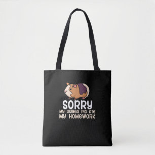 Sorry My Guinea Pig Ate My Homework Cute Pet Tote Bag