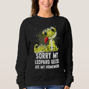 Sorry My Leopard Gecko Ate My Homework Kids School Sweatshirt