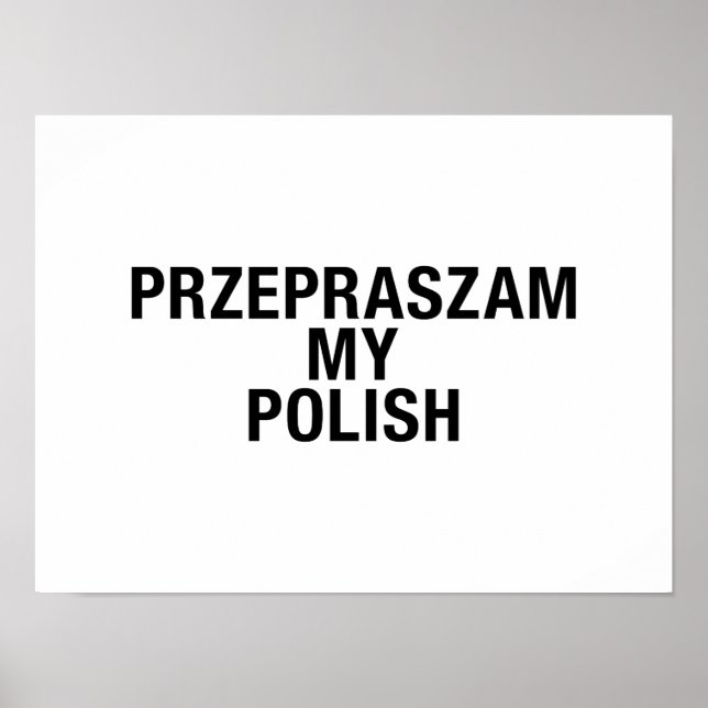 Sorry My Polish Language Poster (Front)