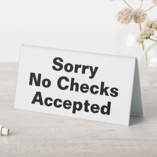Sorry No Checks Accepted 6x3