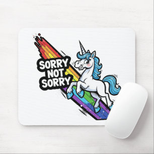 Sorry not Sorry Unicorn Mousepad