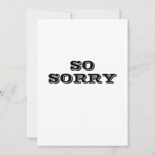 Sorry or Heart Felt Condolence Flat Note  Thank You Card