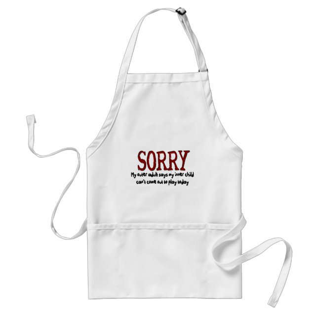 Sorry Outer Adult and Inner Child Standard Apron (Front)