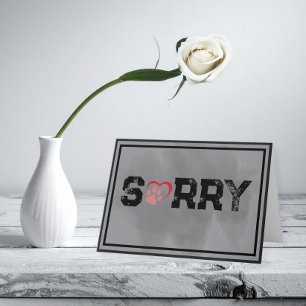 Sorry – Pet Sympathy with Heart Paw Print Card