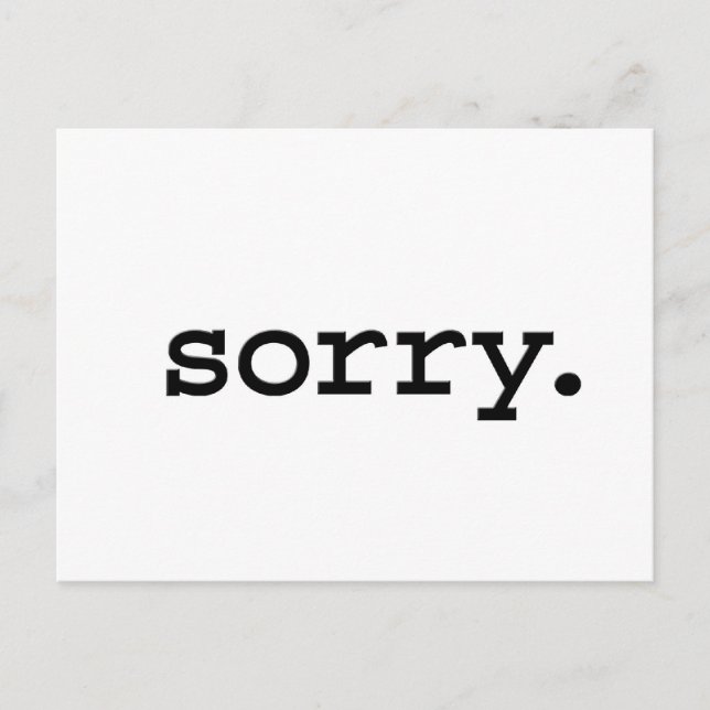 sorry. postcard (Front)