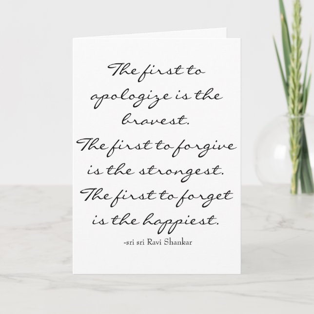 Sorry Quote Card (Front)