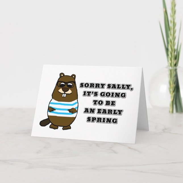 Sorry Sally, early Spring Card (Front)